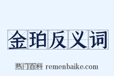 金珀反义词是什么意思的图片